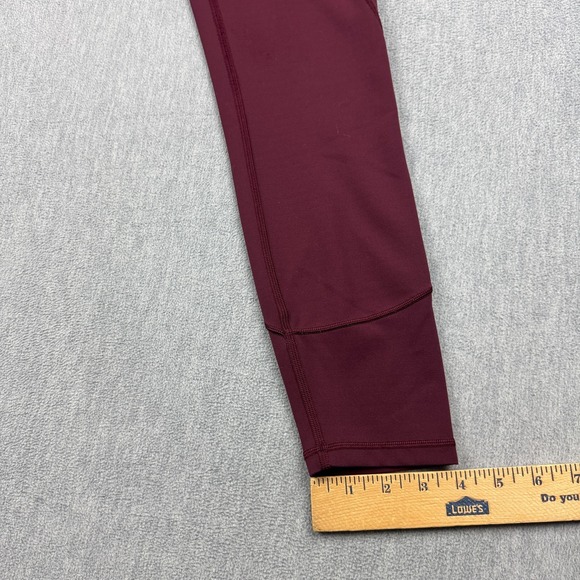 Lululemon Leggings Womens 8 Maroon In Movement 26" 7/8 Tight Yoga Gym Pants - Picture 9 of 12